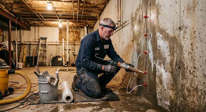 Leaking Basement Repair in Fredericksburg, VA